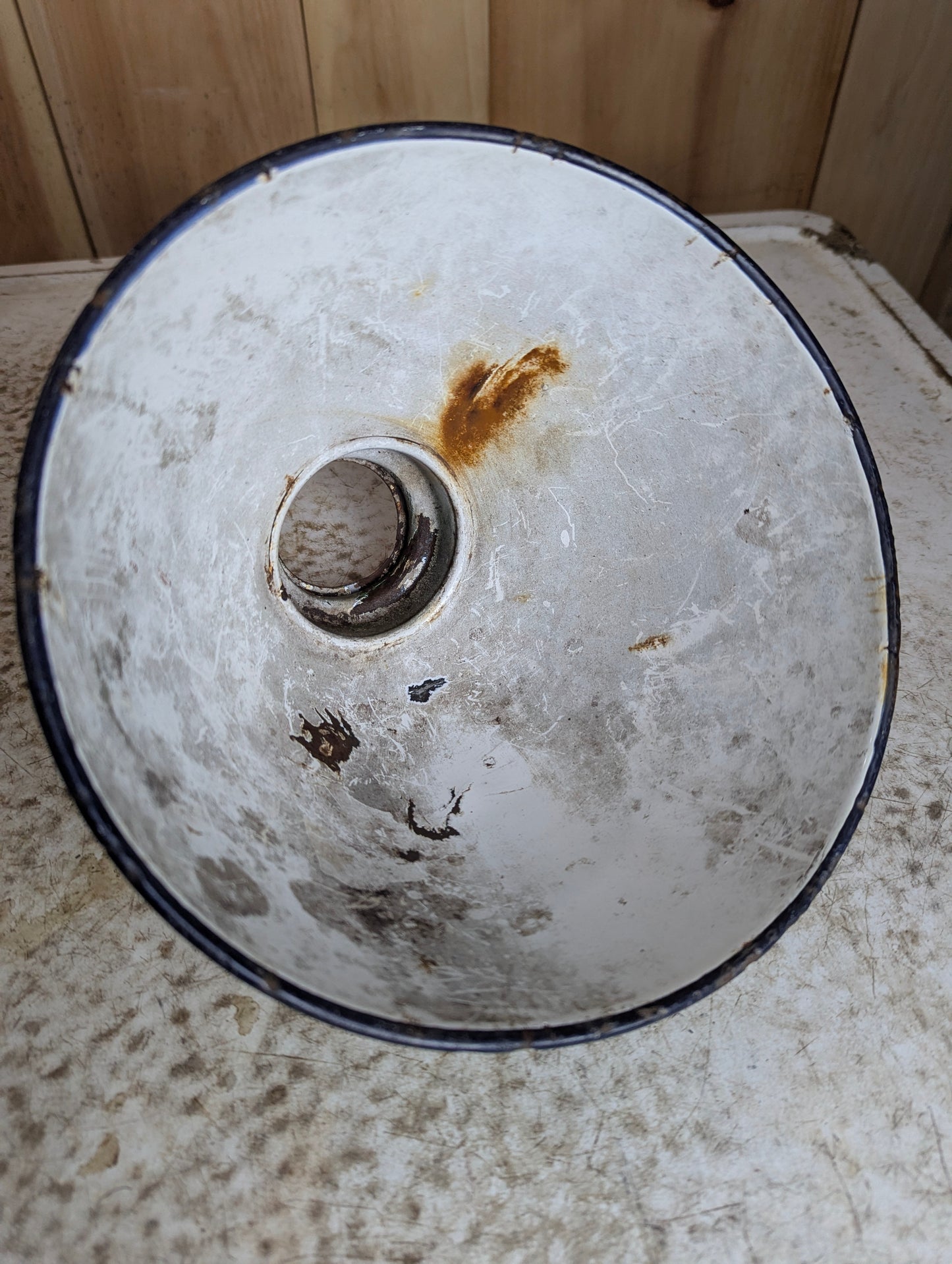 Vintage Green Angle Enamel Light Shade