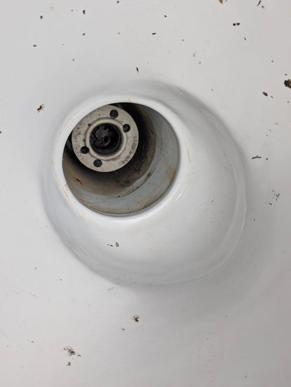 Vintage Circular Green Enamel 8.5” Light Shade