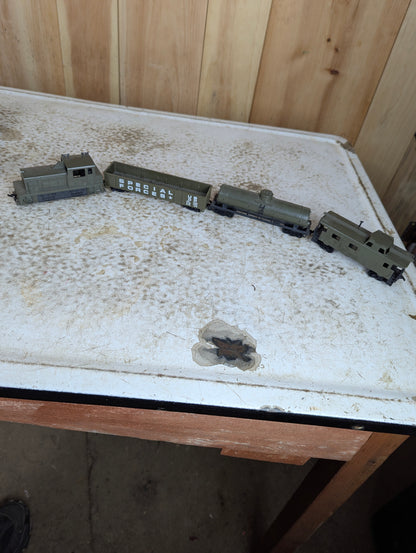 Tyco HO Scale G I Joe 4 Pc. Train Set (“As is” condition)