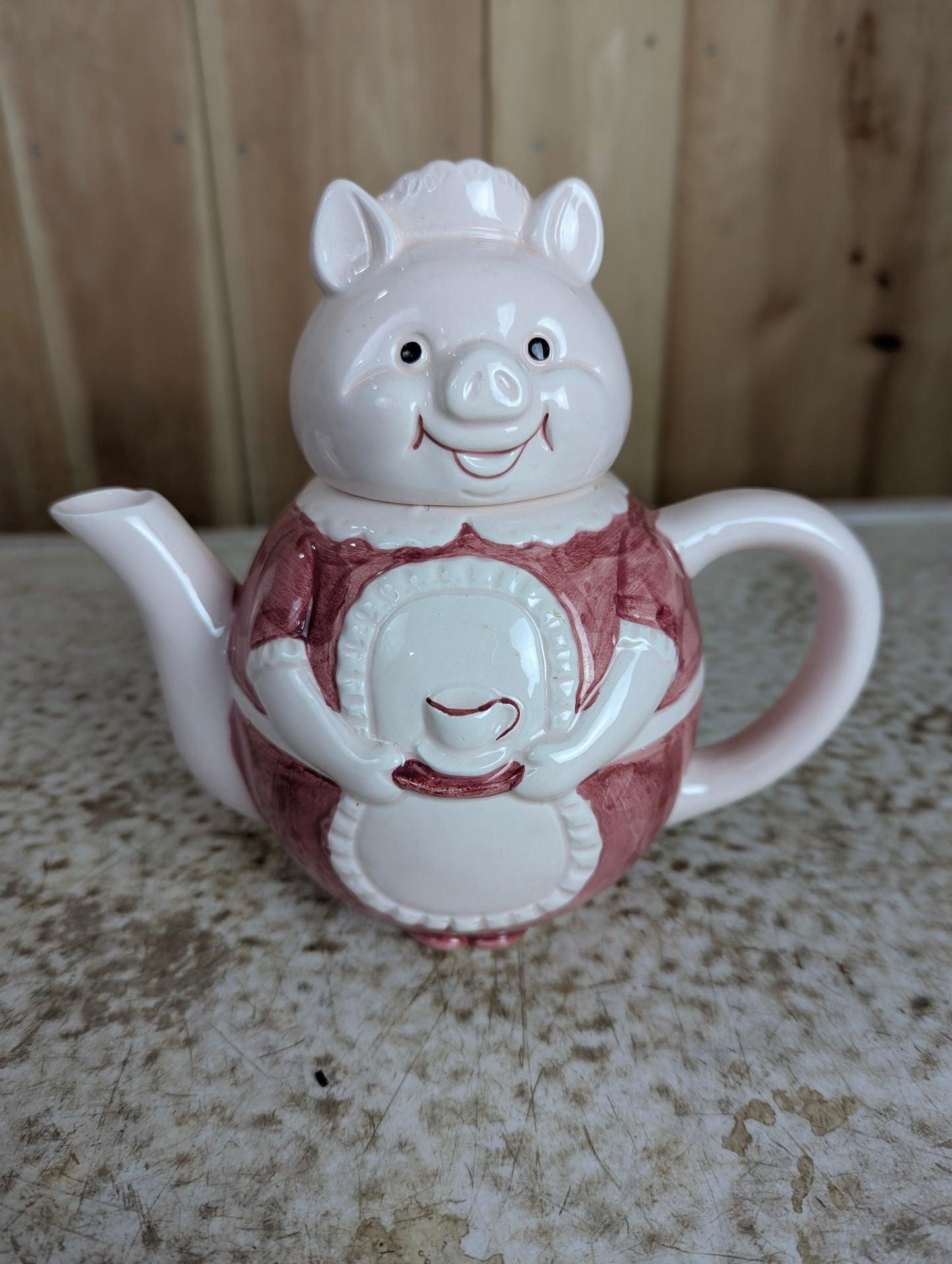 Ceramic Pig in Maid Uniform Teapot