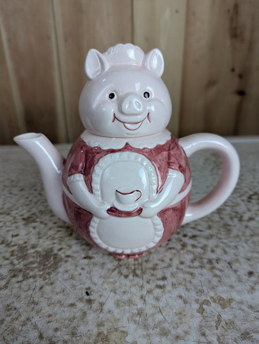 Ceramic Pig in Maid Uniform Teapot