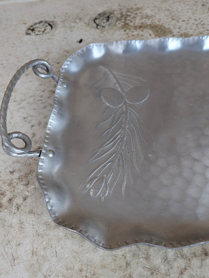 Hammered Aluminum Tray