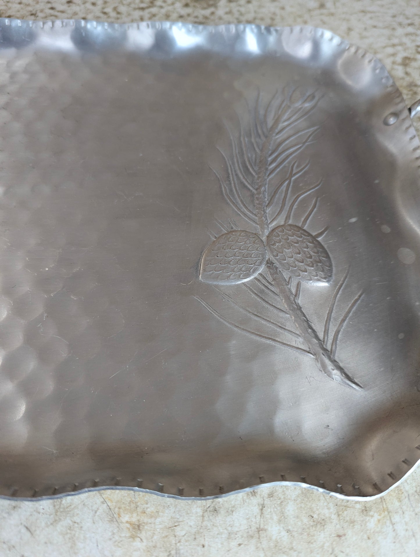 Hammered Aluminum Tray