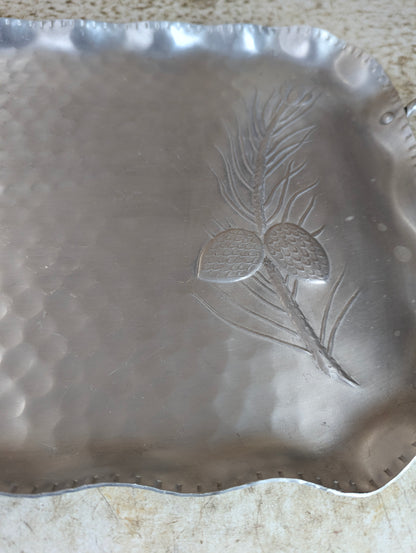 Hammered Aluminum Tray