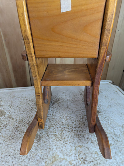 Handcrafted Wooden Doll Chair