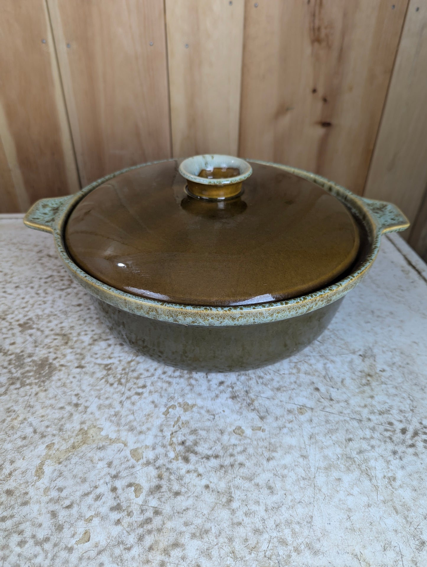 Vintage 12" Sunburst Casserole Dish with Lid