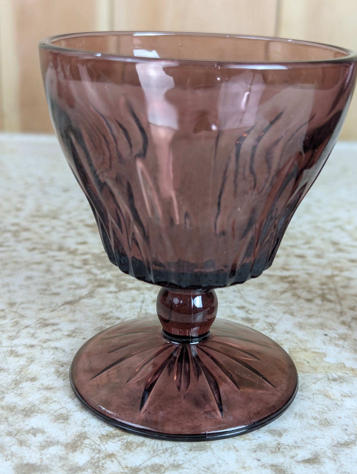 Vintage Hazel Atlas Moroccan Amethyst 4.5" Footed Goblets