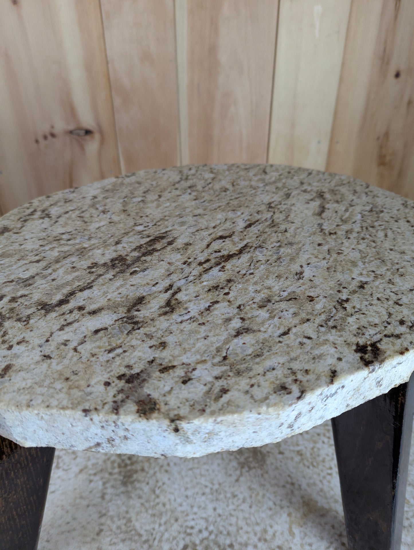 Handcrafted Granite Top Plant Stand