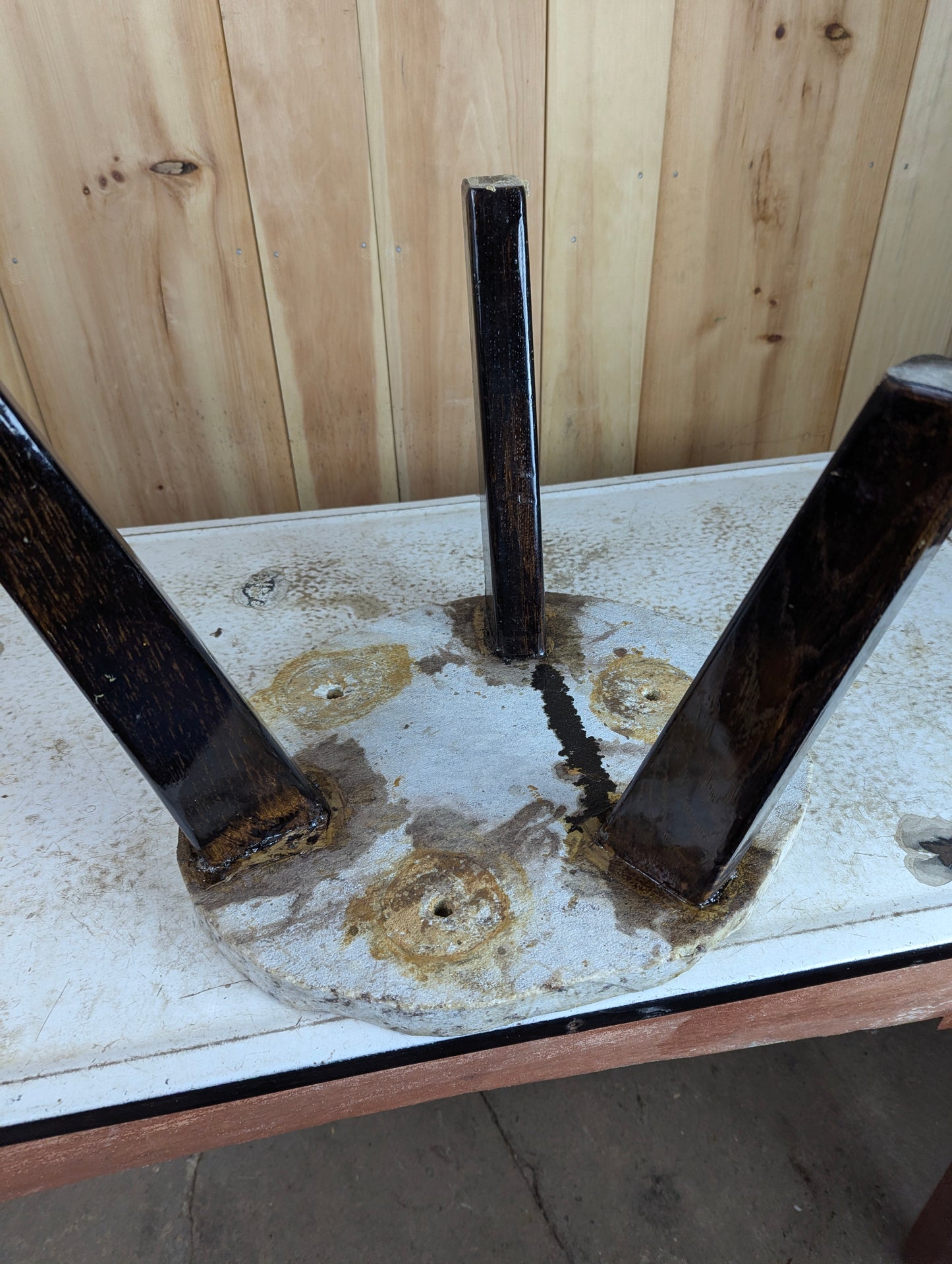 Handcrafted Granite Top Plant Stand