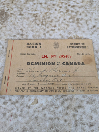 WW2 Ration Books