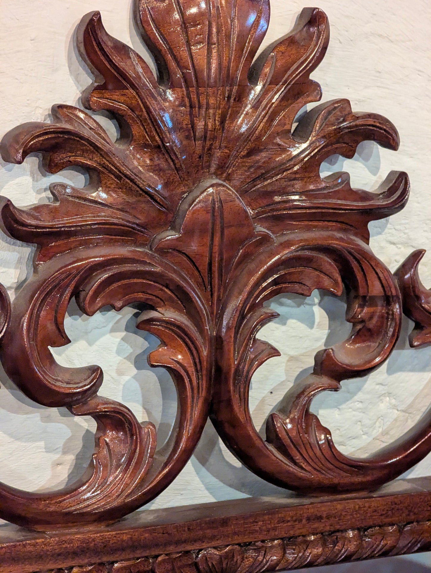 Vintage Carved Wood Framed Mirror