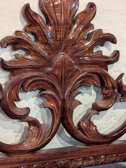 Vintage Carved Wood Framed Mirror