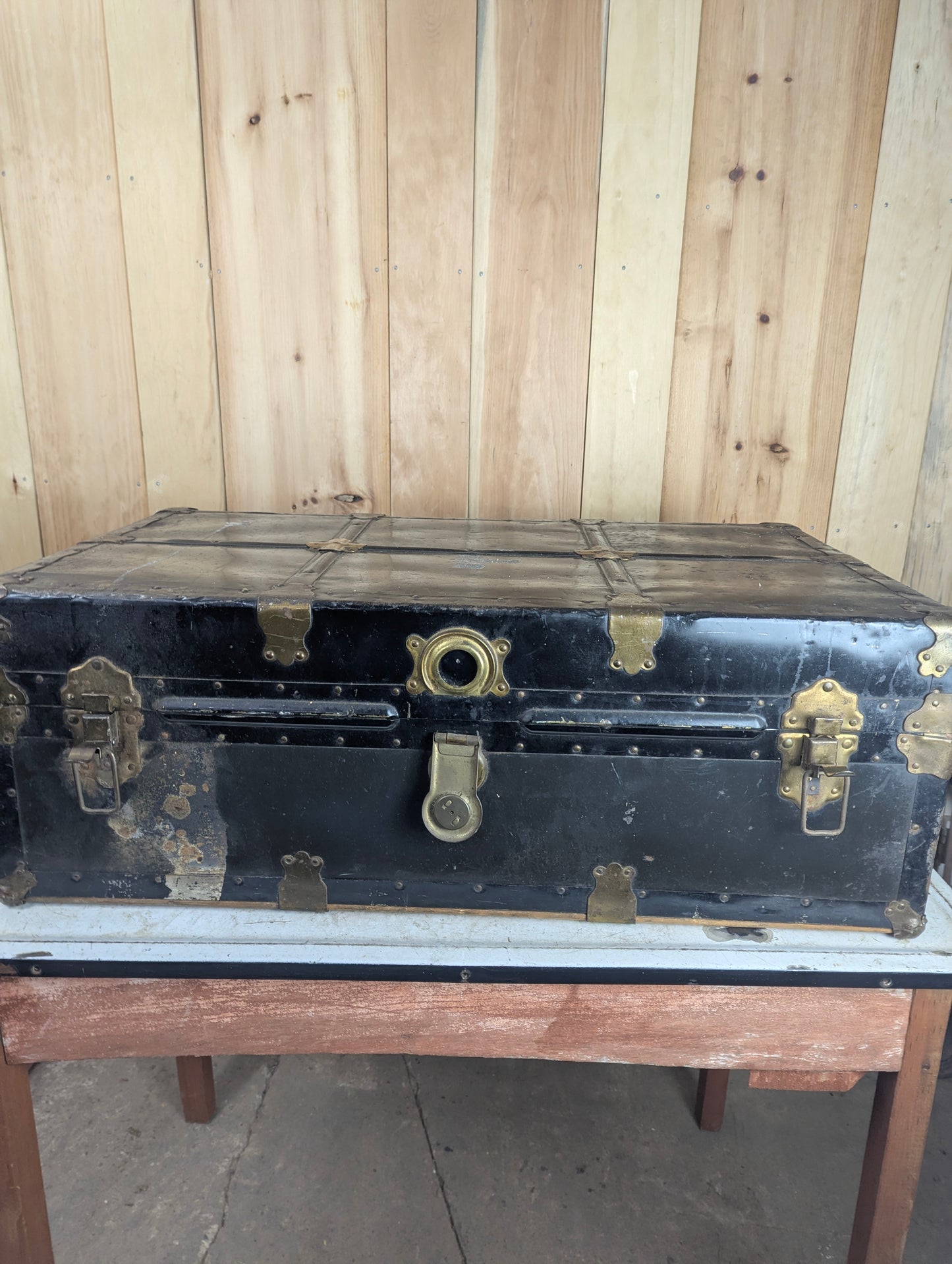 1930's Langmuir Emelite Steamer Trunk