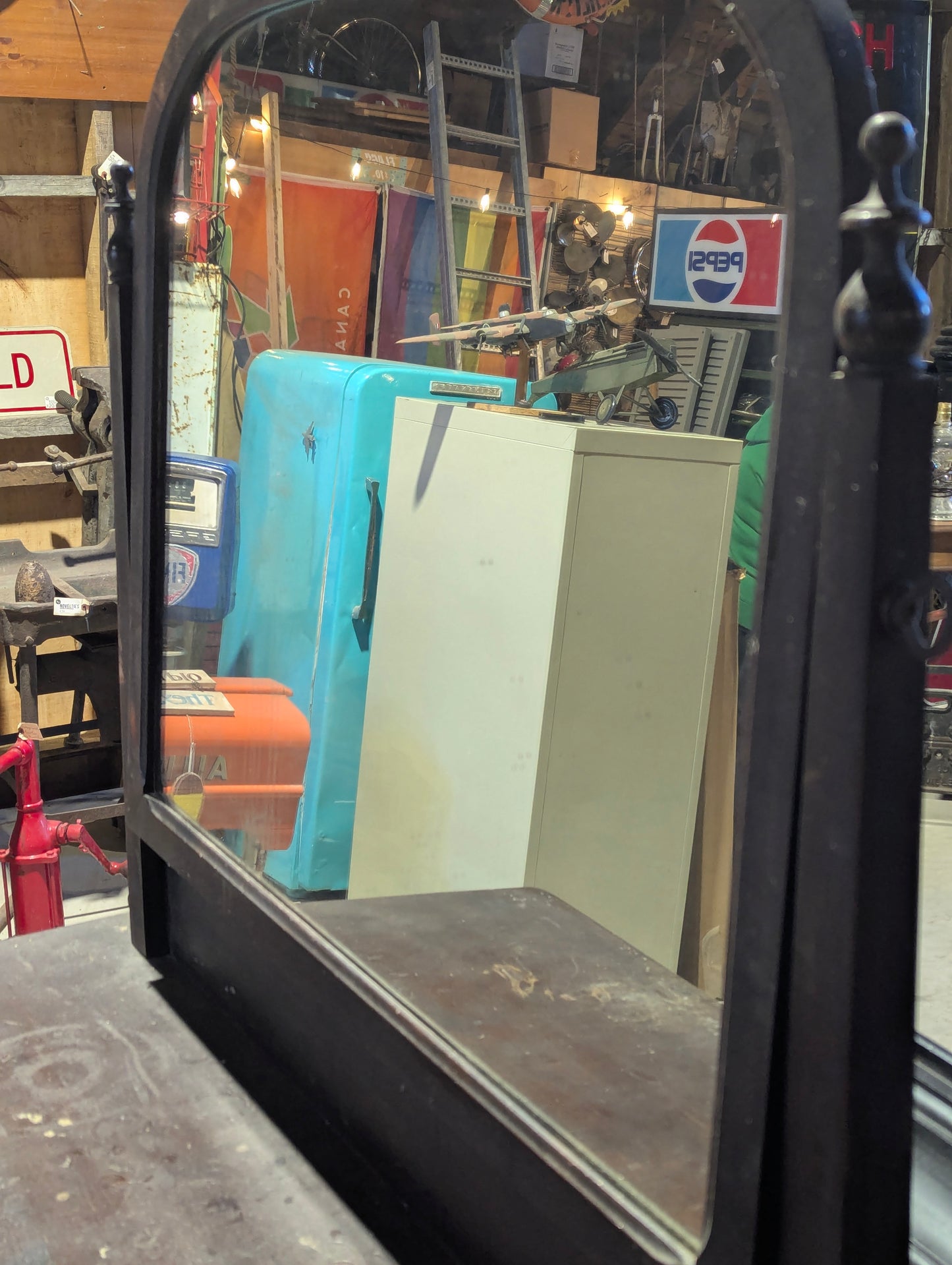 Antique 4-Drawer Dresser with Tilt Mirror