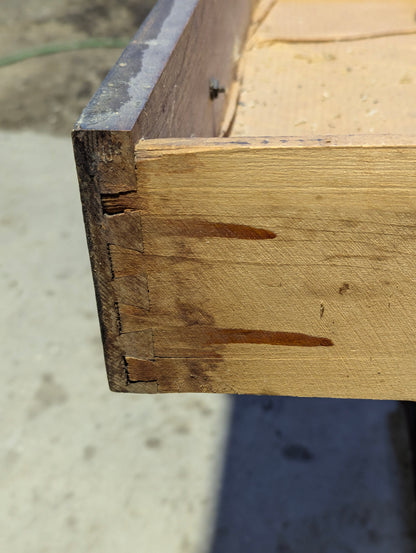 Antique Oak Wash Stand with Towel Rack