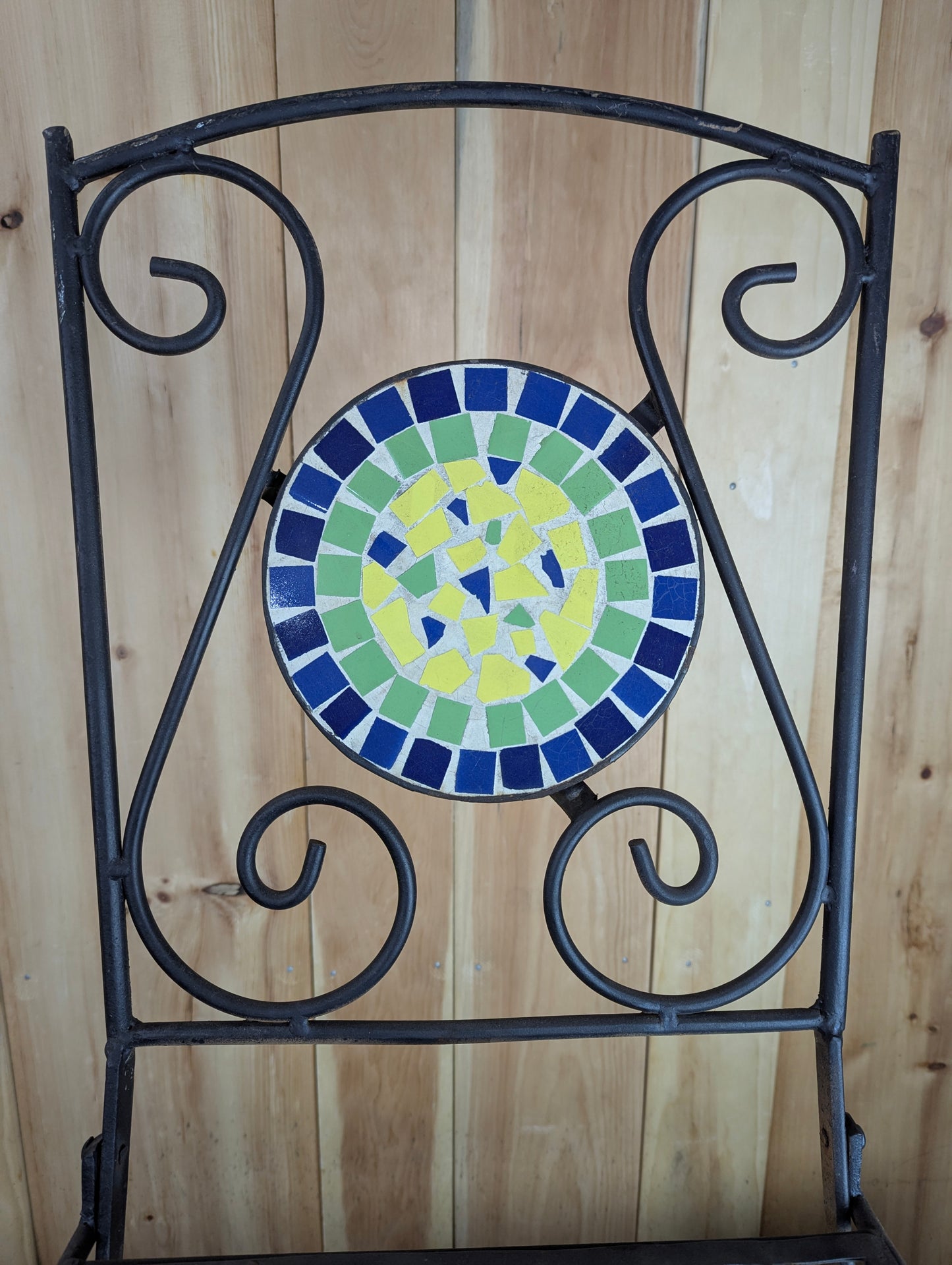 Metal Folding Mozaic Bistro Chair