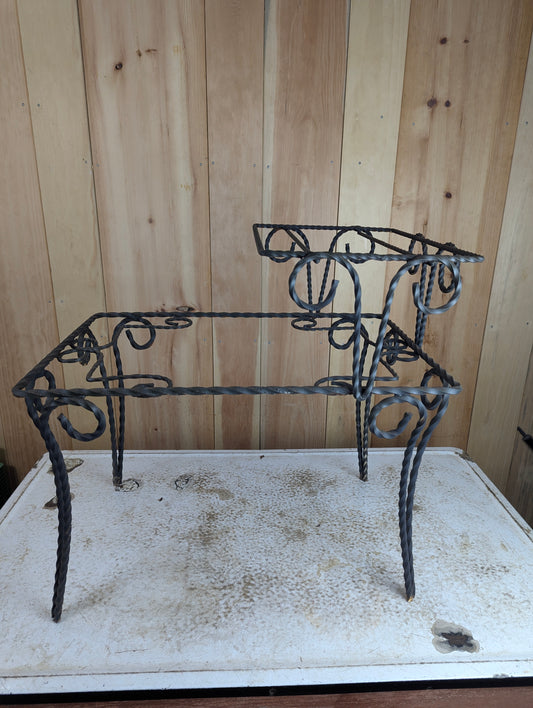 Wrought Iron Plant Bench Side Table
