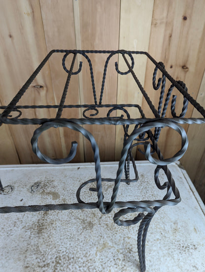 Wrought Iron Plant Bench Side Table
