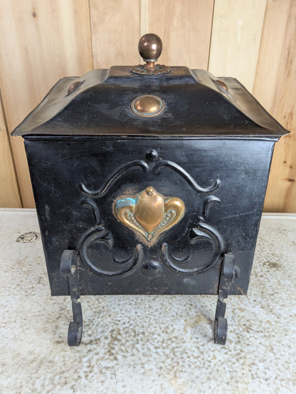 Antique Coal Scuttle Box