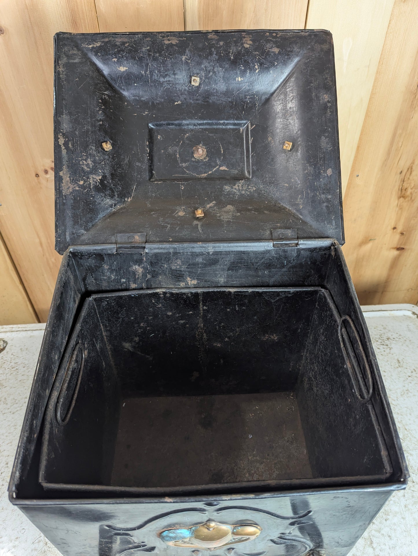 Antique Coal Scuttle Box