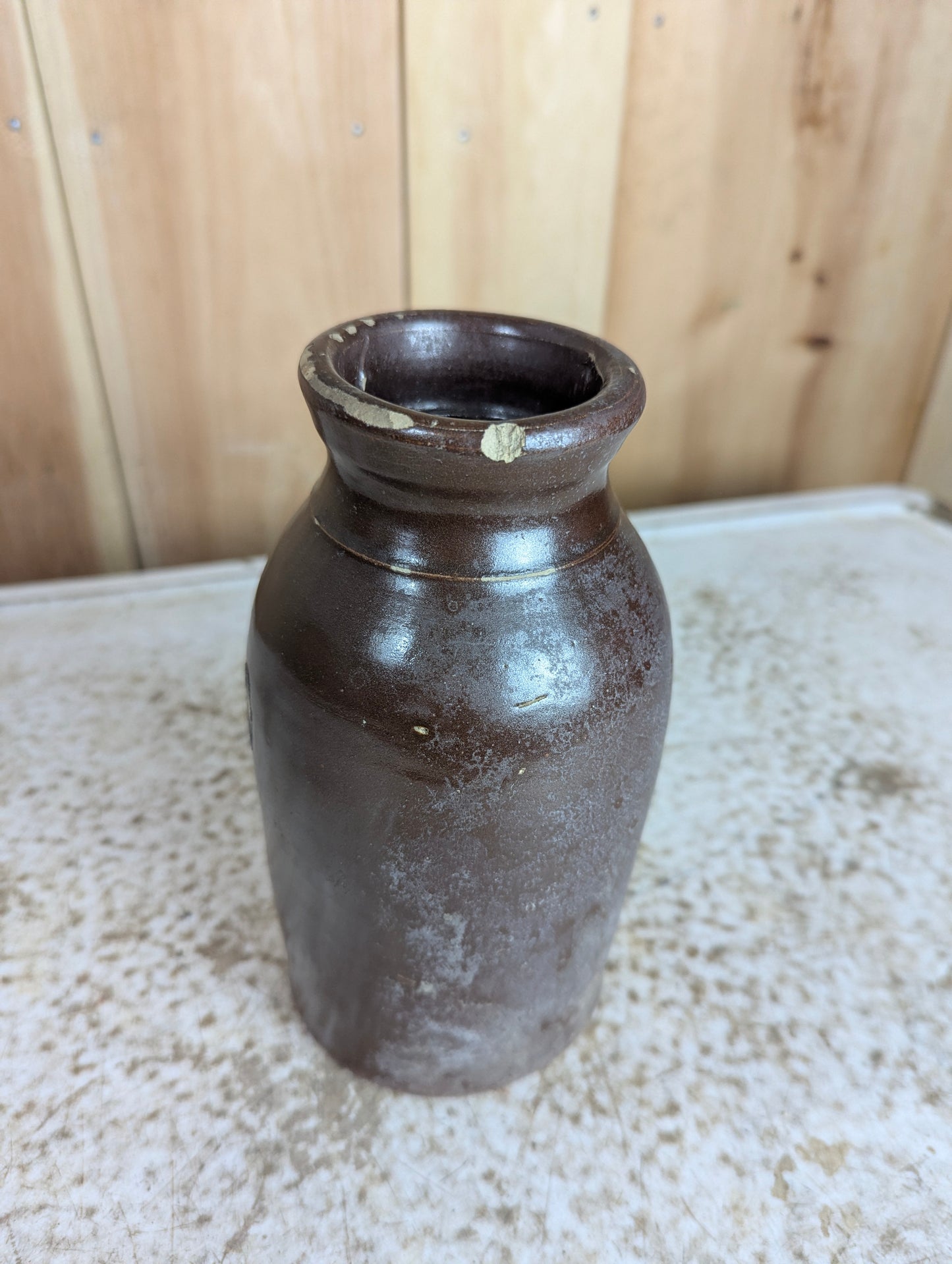 Antique 8.5" Stoneware Jar Crock