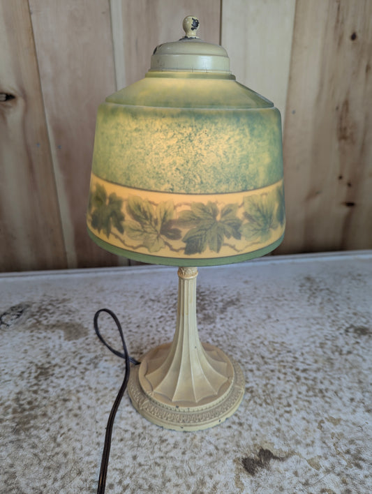 Antique 1920s Art Nouveau Hand Painted Table Lamp