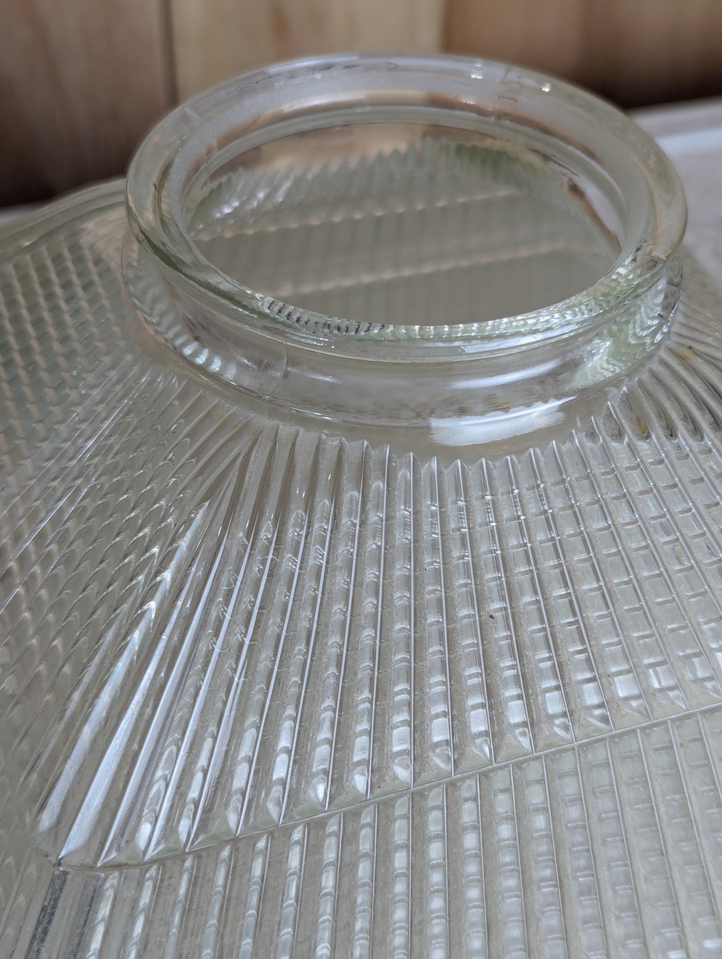 Vintage Square Holophane Glass Lampshade