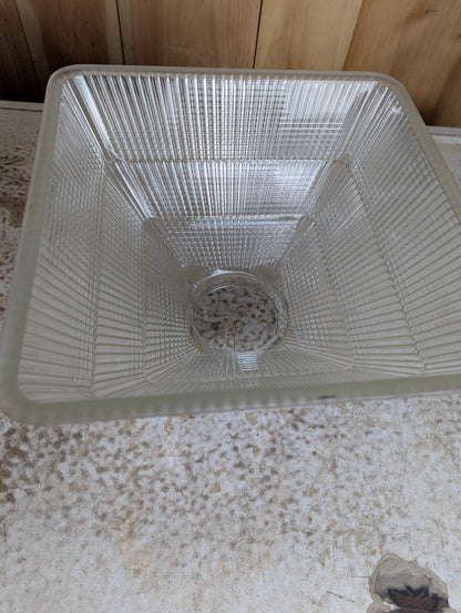 Vintage Square Holophane Glass Lampshade