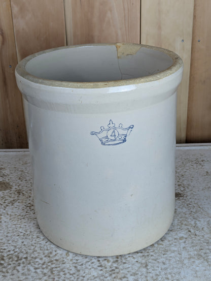 No. 4 Stoneware Crock - Damaged