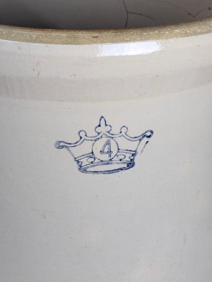 No. 4 Stoneware Crock - Damaged