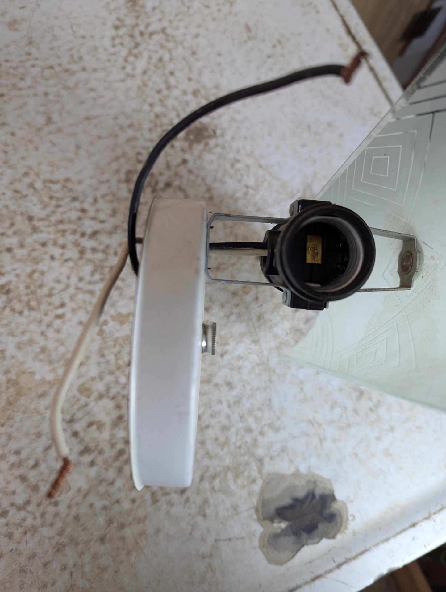 Vintage Frosted Glass Wall Sconce