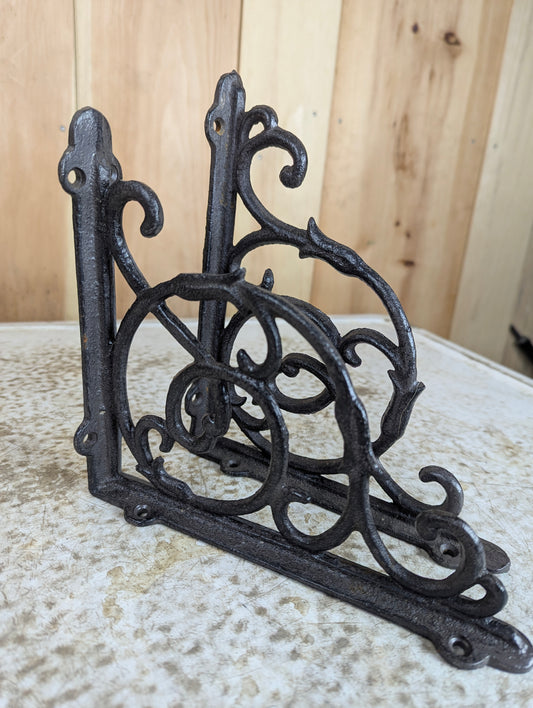 Pair of Cast Iron Shelf Brackets