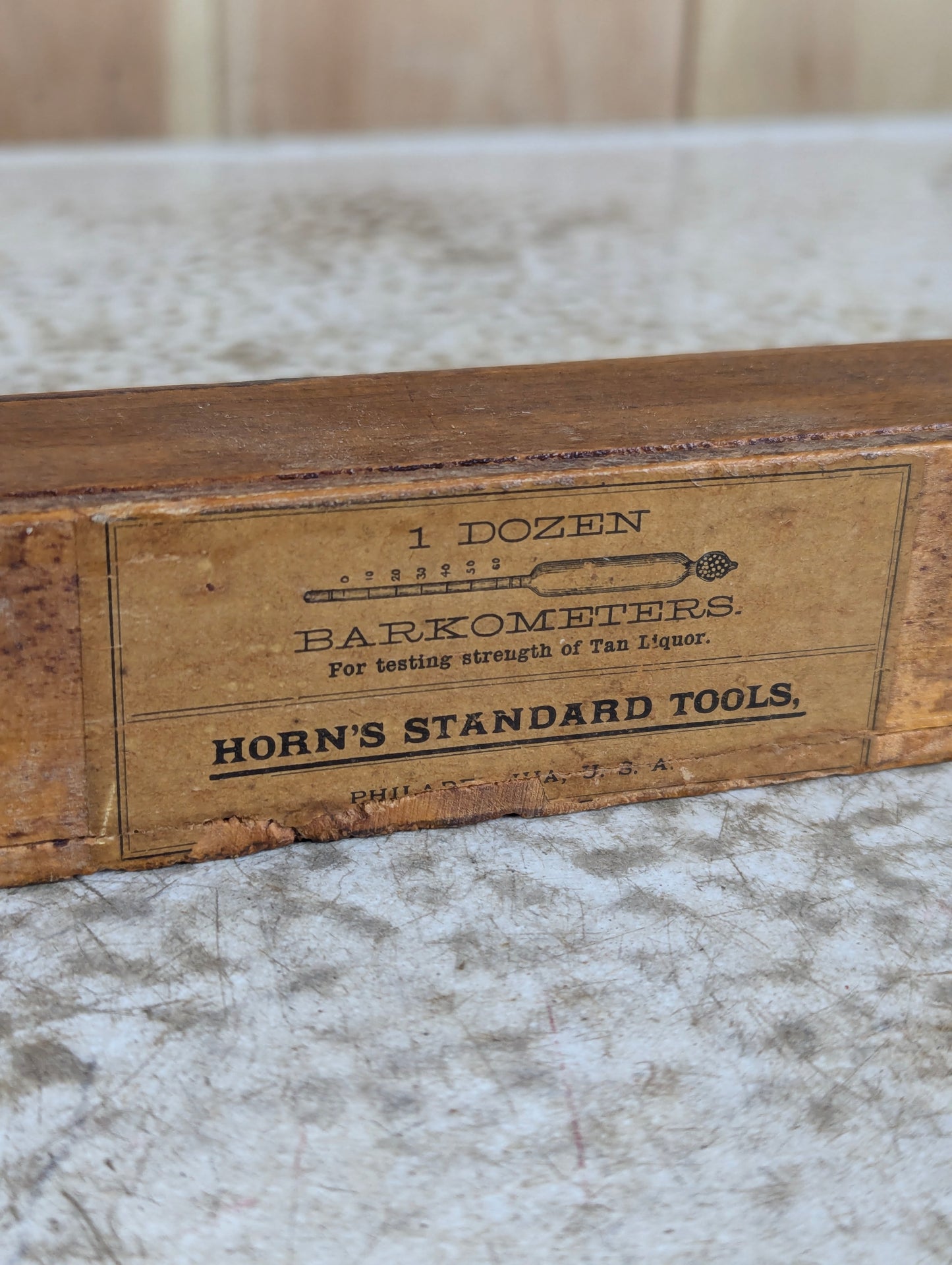 Vintage Wood Slide Top Box