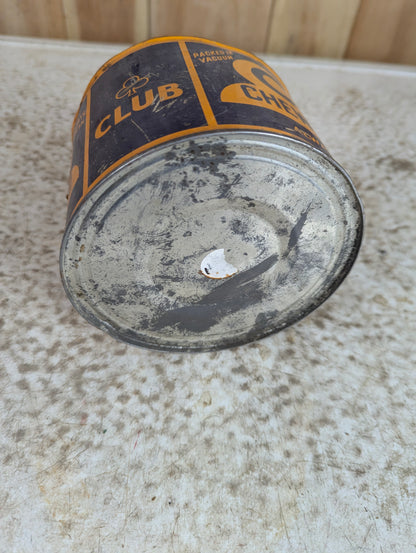 Vintage Club Chewing Tobacco Tin Can (no lid)
