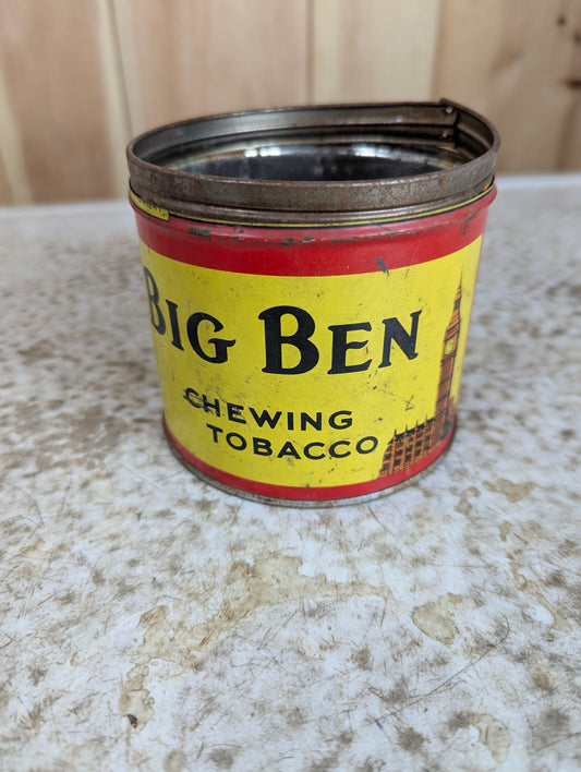 Vintage Big Ben Chewing Tobacco Tin Can (no lid)