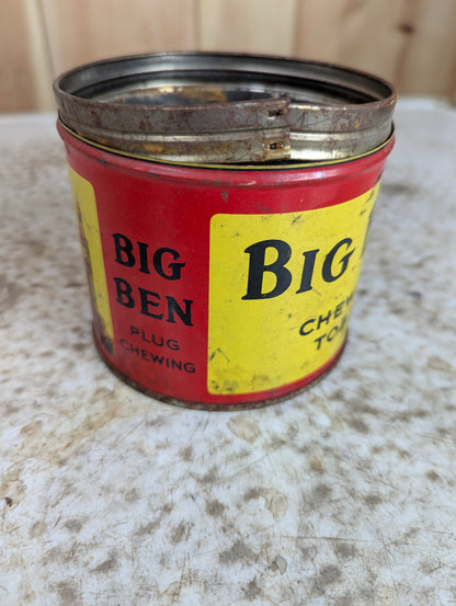 Vintage Big Ben Chewing Tobacco Tin Can (no lid)