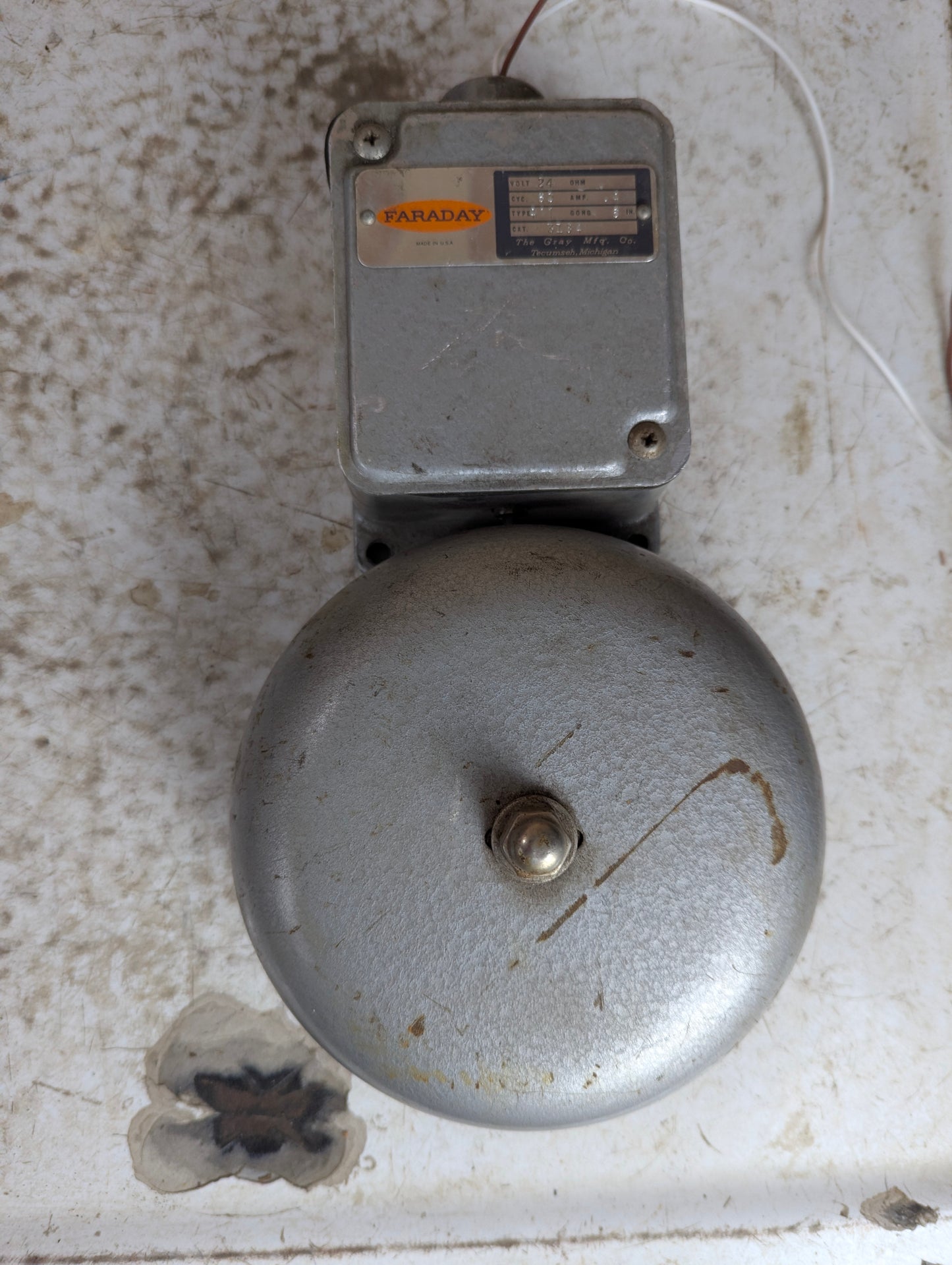 Vintage Industrial Faraday Alarm Bell