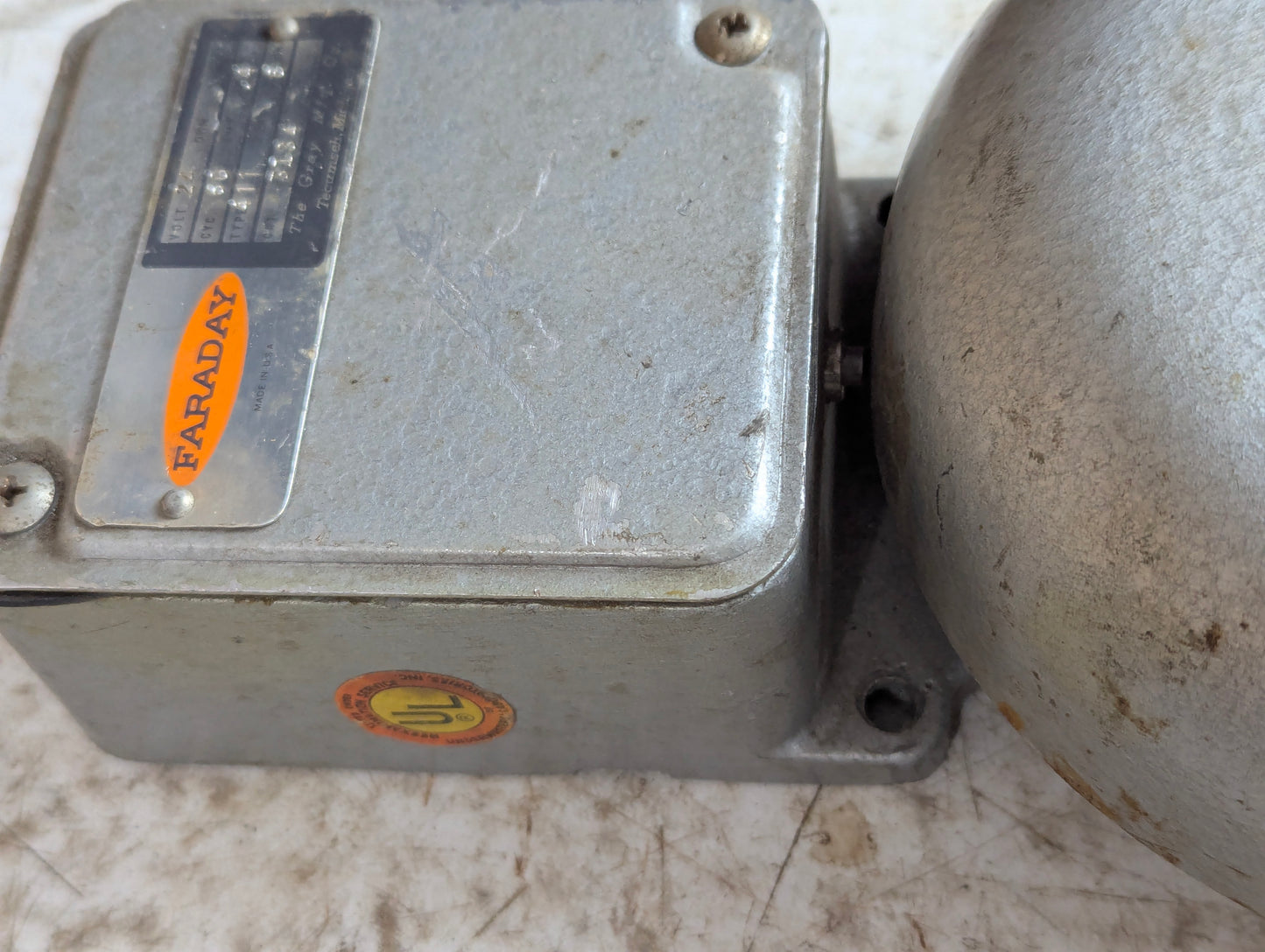 Vintage Industrial Faraday Alarm Bell