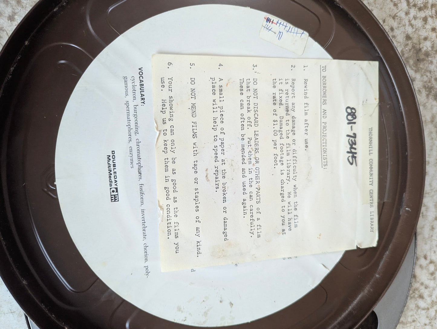 "The Undersea World of Jacques Cousteau - 1970 Night of the Squid" Colour on 10" Reel in Metal Film Canister 16mm