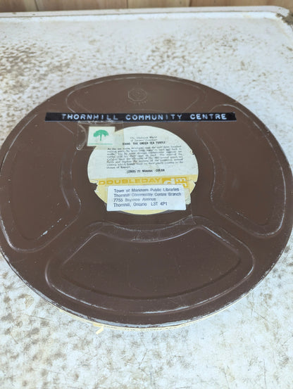 "The Undersea World of Jacques Cousteau - 1969 The Green Sea Turtle" Colour Film on 10" Reel in Metal Film Canister 16mm