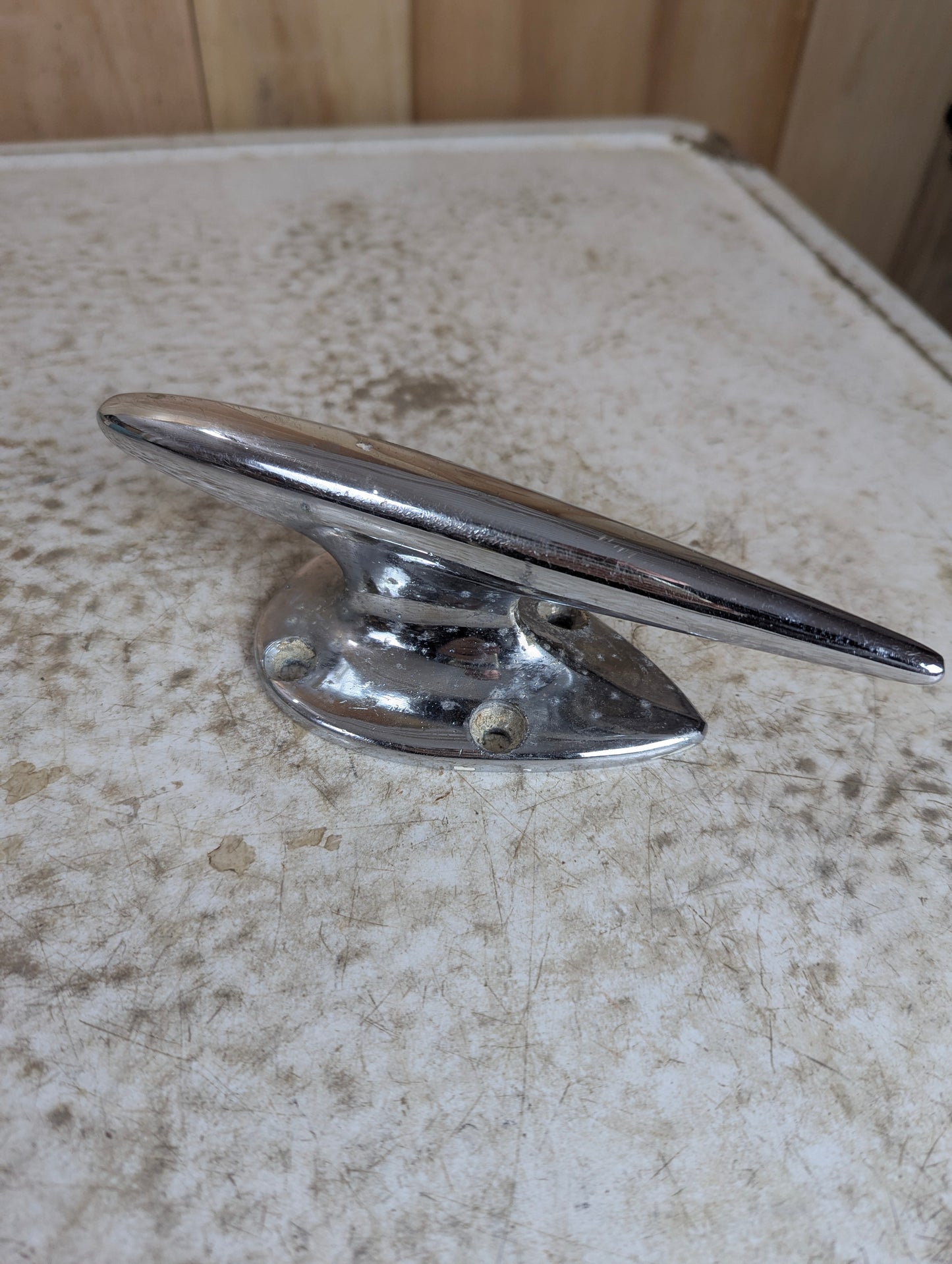 Chrome Torpedo Shaped Boat Cleat