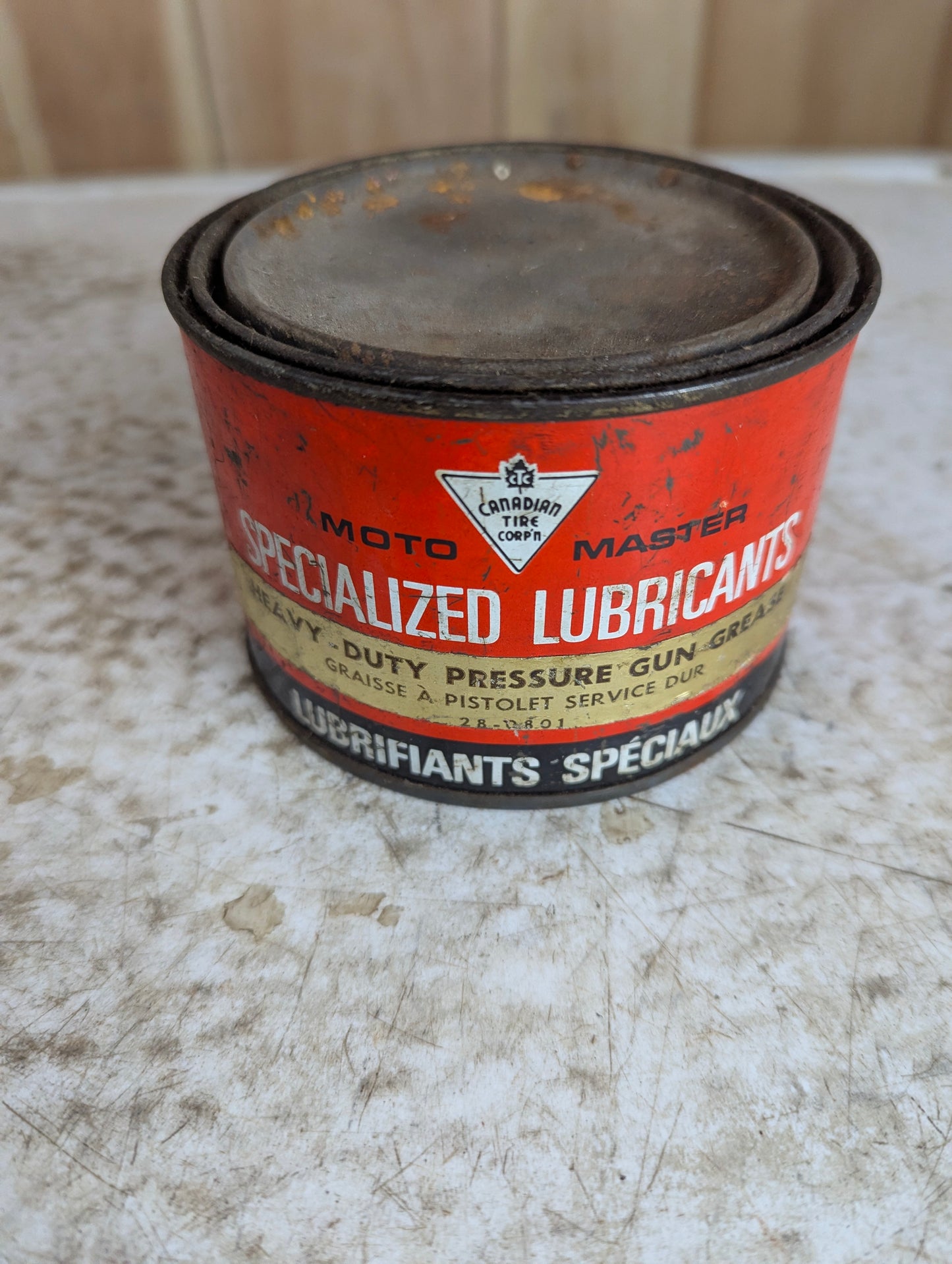 Vintage Moto-Master Specialized Lubricants Automotive Tin