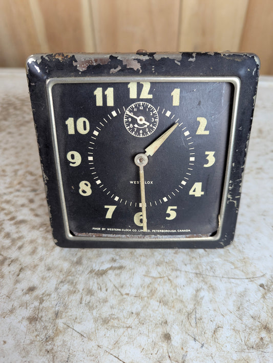 Vintage 1940s Westclox Spur Wind Up Alarm Clock - Not Working, For Decor