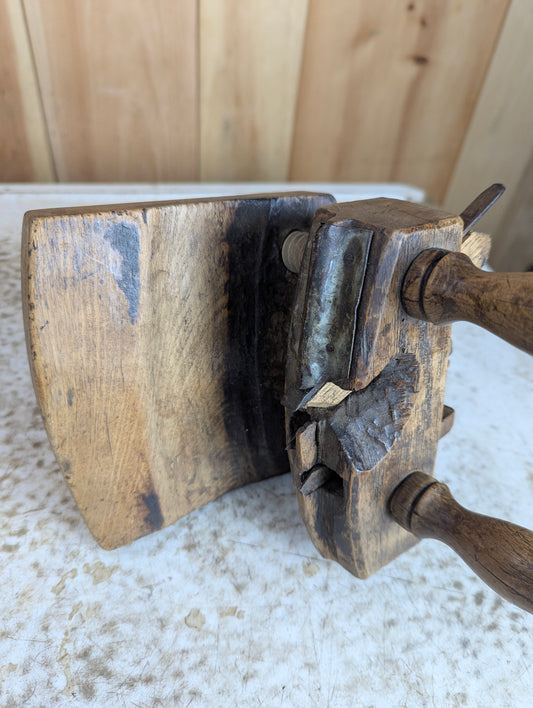 Antique Wooden Screw Arm Plow Plane
