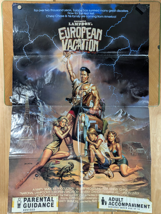 National Lampoon's European Vacation (1985) Original Folded One Sheet Movie Poster