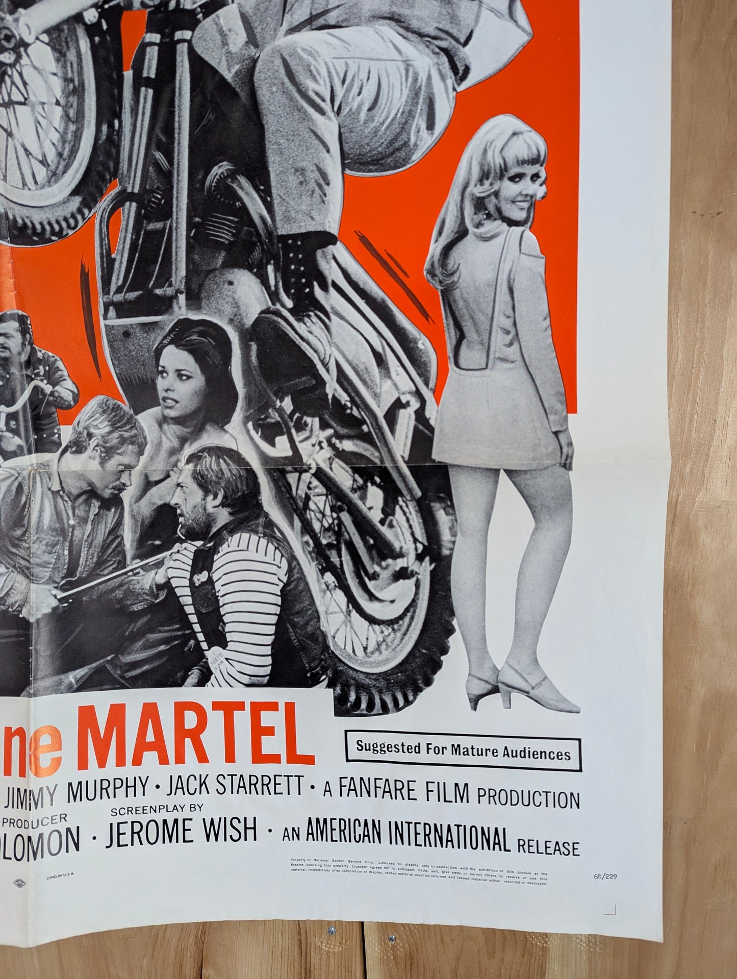 Angels from Hell (1968) Original Folded One Sheet Movie Poster