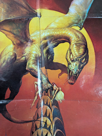 Q, The Winged Serpent (1982) Original Folded One Sheet Movie Poster