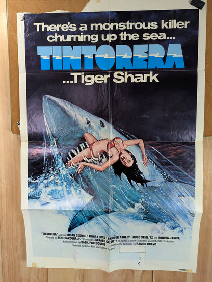 Tintorera (1977) Original Folded One Sheet Movie Poster