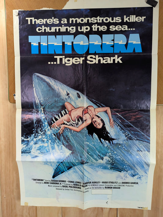 Tintorera (1977) Original Folded One Sheet Movie Poster