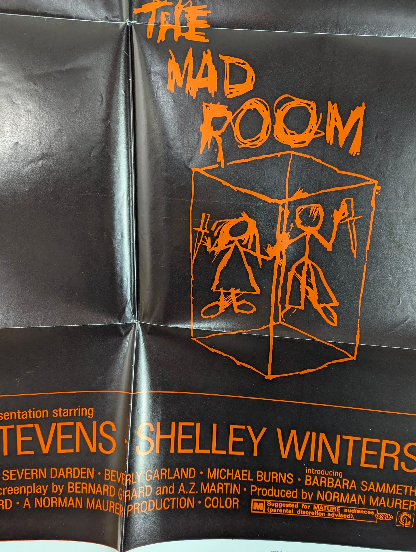 The Mad Room (1969) Original Folded One Sheet Movie Poster